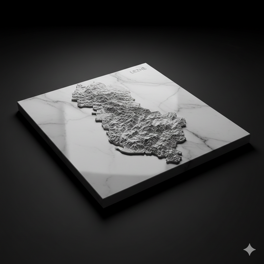 Albania Marble Relief — CNC Limited Edition | LEZHË Collective