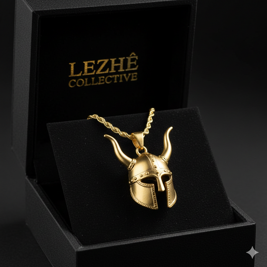 Skanderbeg Helmet Pendant — 18K Gold | LEZHË Collective